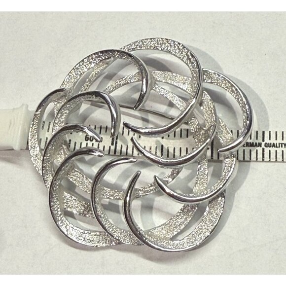 Sarah Coventry vintage silver swirl brooch pin 2.25" swirl cluster‎ - Picture 2 of 5